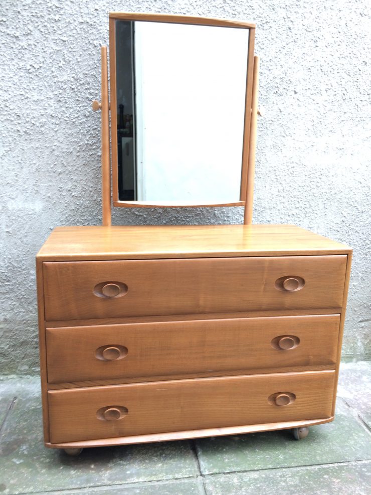 Vintage 1960 S Ercol 483 Windsor Dressing Chest With Tilting