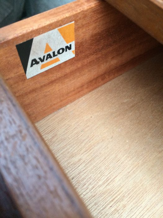 Vintage 1960s Avalon 4 Drawer Sideboard Dressing Table 