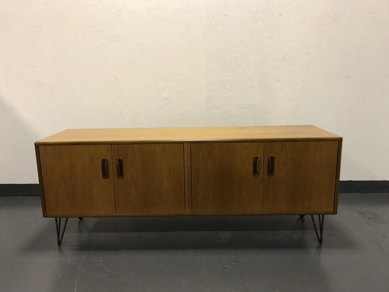 Vintage 1970s G-Plan Teak Sideboard Cabinet on Hairpin Legs