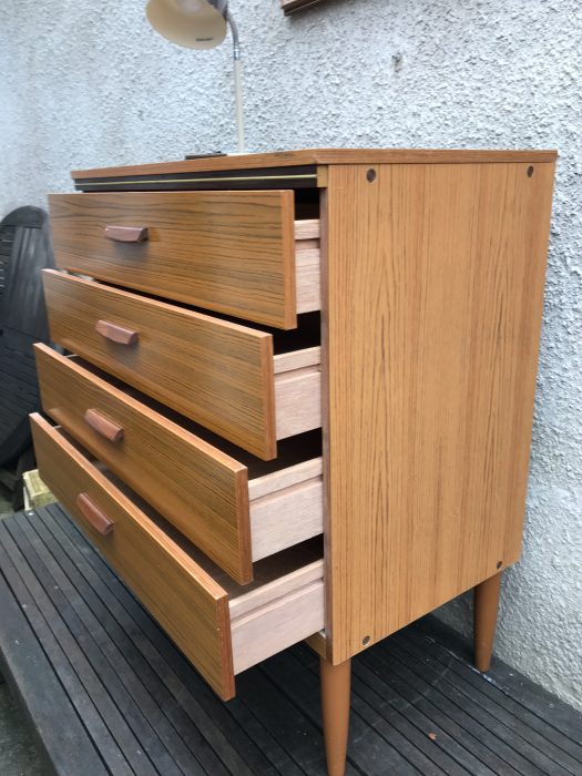 Retro Pair of Matching Chest of Drawers Mid Century Vintage