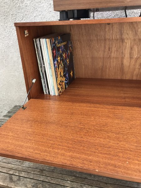 Retro Record Vinyl TV Cabinet Cupboard / Small Sideboard on  Raised Legs  