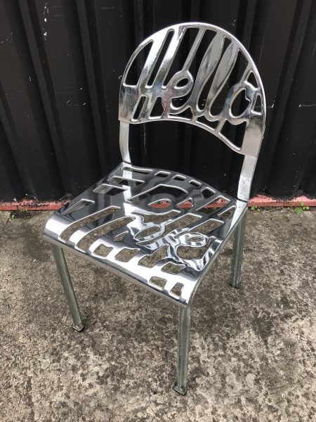 'Hello There' Chair in Aluminium, Jeremy Harvey for Artifort, Netherlands, 1970s