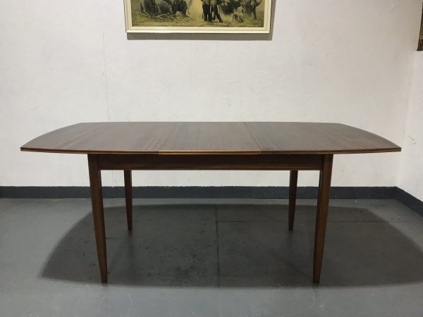 Vintage Mid Century Zebrano ELLIOTS OF NEWBURY Extendable Dining Room Table