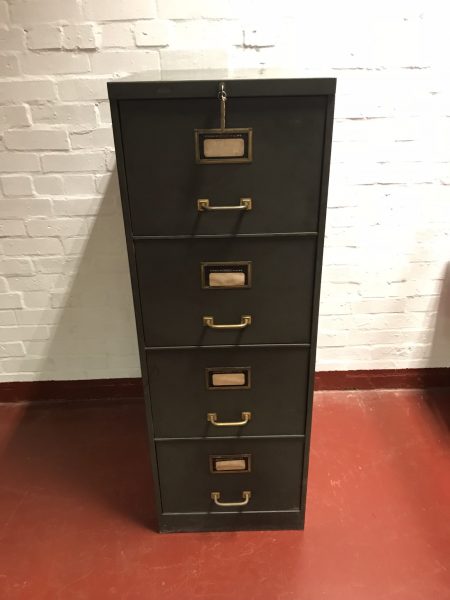 Vintage Industrial RONEO Metal Filing Cabinet