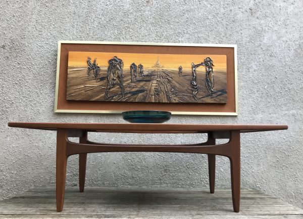 Vintage 1970s Teak Glass Top G PLAN Long John Coffee Table 