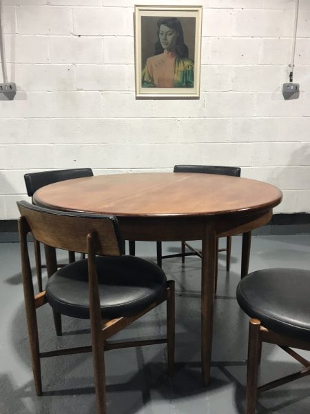 Classic 4 Kofod Larsen Dining Chairs and G PLAN FRESCO Dining Table
