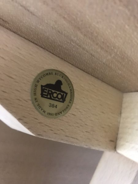 ERCOL Blonde Windsor Drop Leaf Table & 4 Matching Quaker Chairs