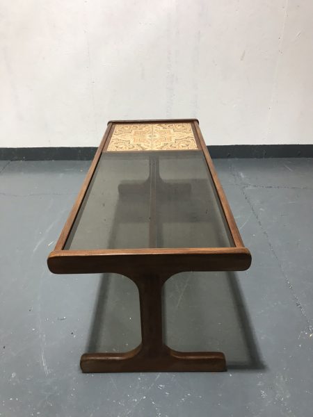 Retro Classic 1970s Fresco G Plan Tile & Glass Long John Coffee Table