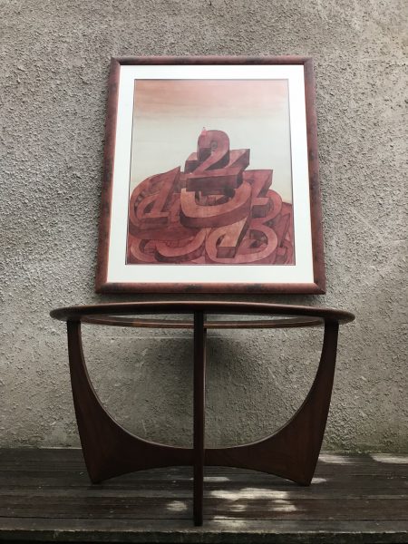 Vintage 1970s Teak Glass Circular 'Astro' Coffee Table by V.B. Wilkins for G Plan   
