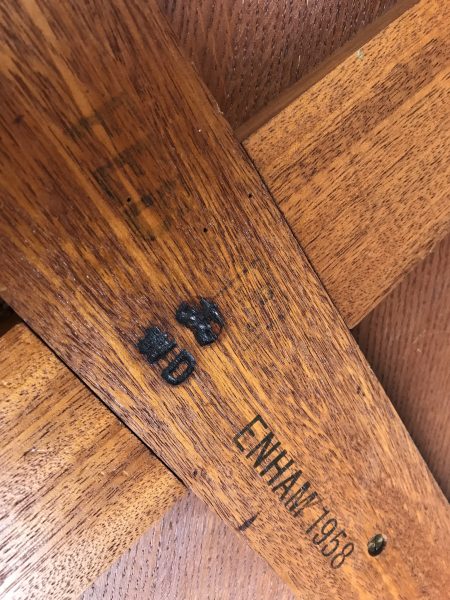 Mid Century Ex-Military MOD Vintage 1950s Oak Side / End / Occasional Table 
