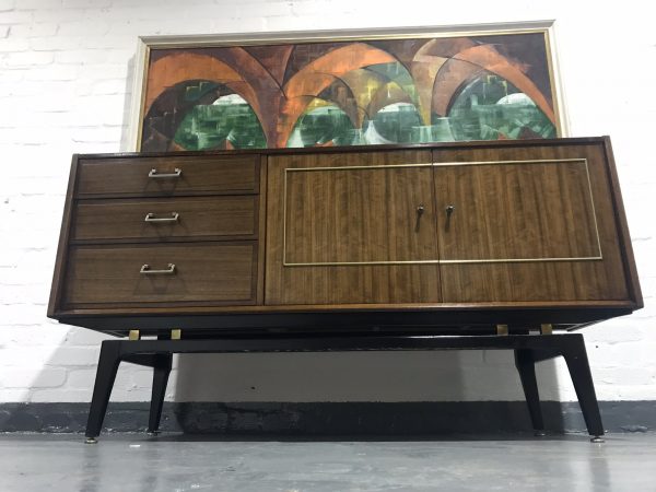 Vintage Mid Century NATHAN Tola / Teak Sideboard TV Unit Media Unit