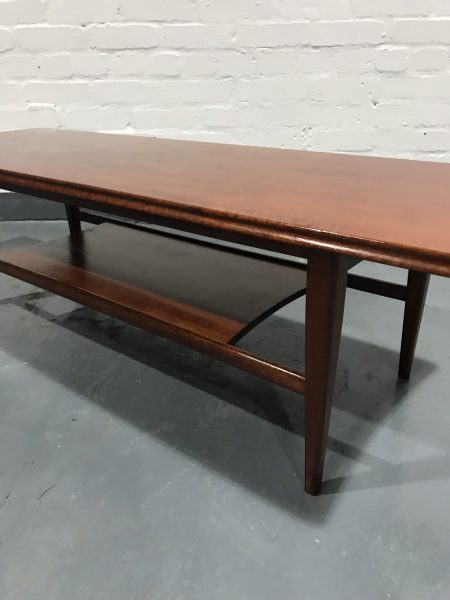 Vintage Mid Century Richard Hornby Danish Style Two-Tier Coffee Table