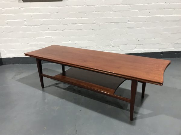 Vintage Mid Century Richard Hornby Danish Style Two-Tier Coffee Table