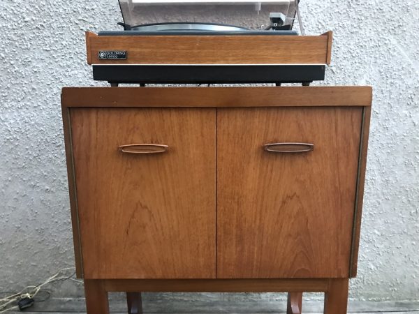 Vintage Retro Mid Century Teak Record / Vinyl Storage Cabinet by REMPLOY