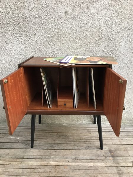 Mid Century Vinyl Record Storage / Cabinet on Atomic Style Legs