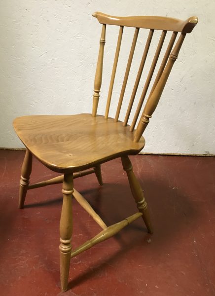 Set of 4 ERCOL Vintage Blonde Fan Back Windsor Dining Chairs Model 714