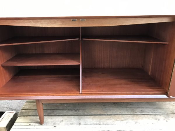 Large 1950s Vintage Teak & Rosewood Veneers Sideboard