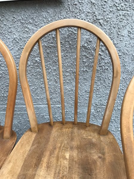Set of 4  Mixed Vintage Mid Century 1950s / 1960s ERCOL Windsor Kitchen Chairs