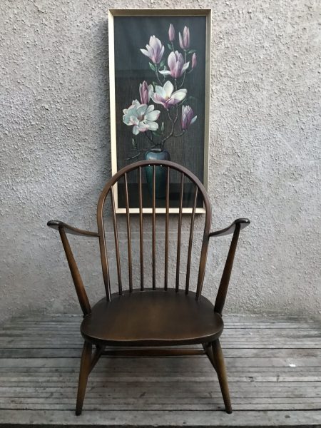 Pair of Vintage 1970s ERCOL Grandfather Armchairs / Easy Chairs