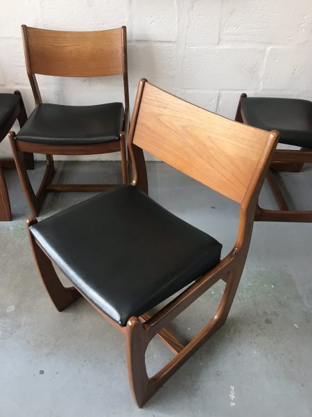 4 x Mid Century PORTWOOD Teak Dining Chairs 1960s (Danish Style)
