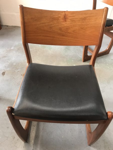 4 x Mid Century PORTWOOD Teak Dining Chairs 1960s (Danish Style)