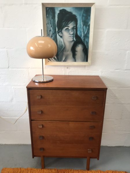 Retro Teak 1960s Symbol Chest of Drawers