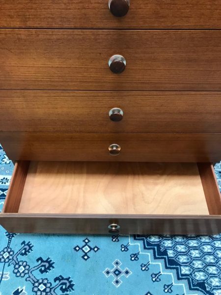 Vintage Mid Century AVALON Teak Chest Of 6 Drawers  / TallBoy