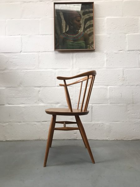 Pair of Ercol Classic 'Cow Horn' Windsor Bow Top Armchairs