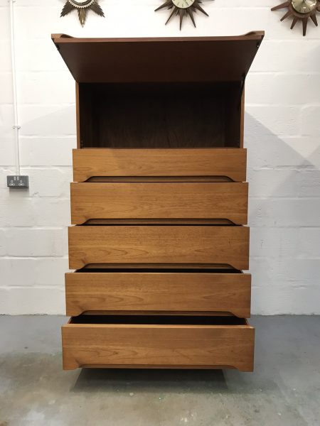 Mid Century 1960s Alfred Cox Bank of 6 Drawers