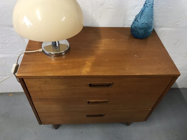 Small Vintage Retro Schreiber Chest Of 3 Drawers