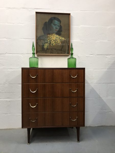 Vintage Mid Century Teak Chest of Drawers by Meredew 