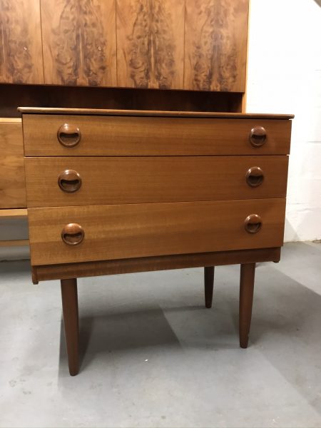 Small Retro SCHREIBER Chest of 3 Drawers Vintage