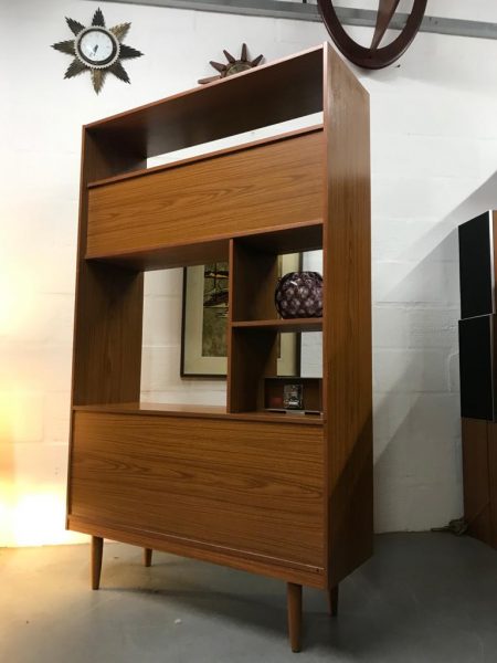 Retro SCHREIBER Wall Unit Bookcase Room Divider Vintage