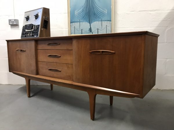 1960s JENTIQUE Mid Century Vintage Teak Long Sideboard