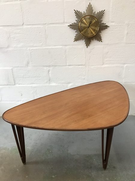 Mid Century Danish Teak Tripod Coffe / Side Table by BC Møbler 1950s
