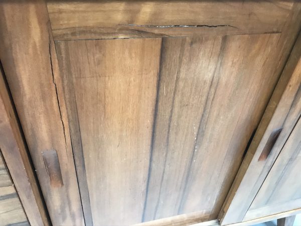 Vintage Walnut Long Modernist Style Sideboard