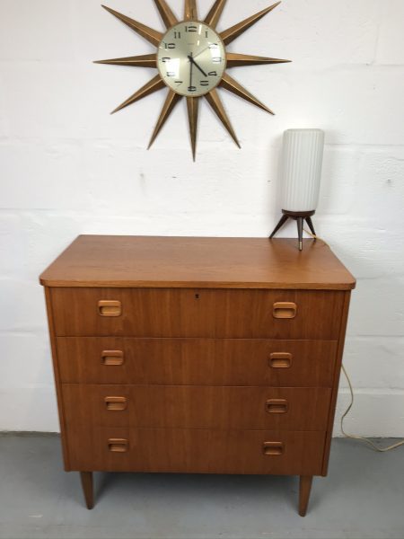 Swedish Mid Century Chest of Drawers Vintage 1960s