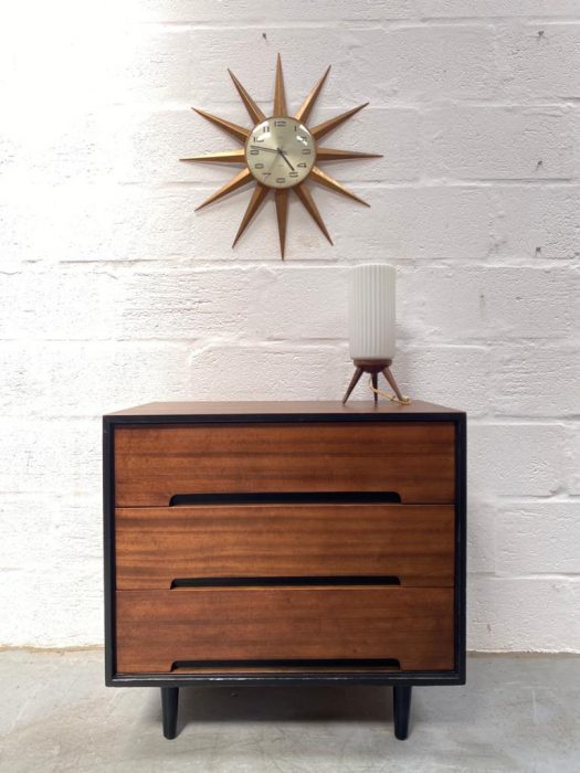 1960s STAG C Range Walnut 3 Drawer Chests by John & Sylvia Reid