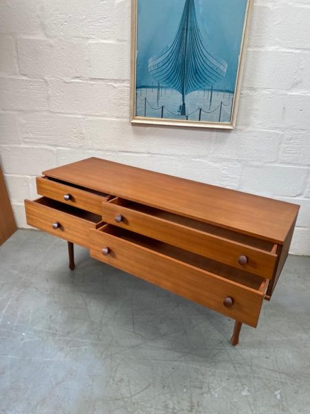 Vintage Teak Avalon Small Sideboard / Chest of Drawers / Dressing Table 