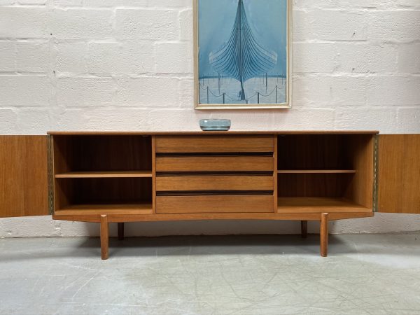 Sleek Mid Century Teak Sideboard by VANSON for Heals