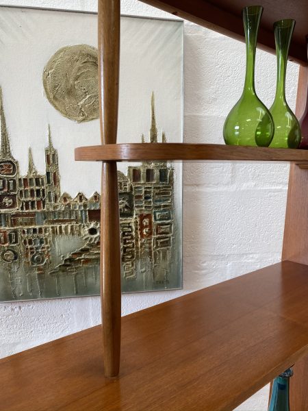 Vintage Mid Century 'Danish Style' Teak Room Divider  / Display Shelf 