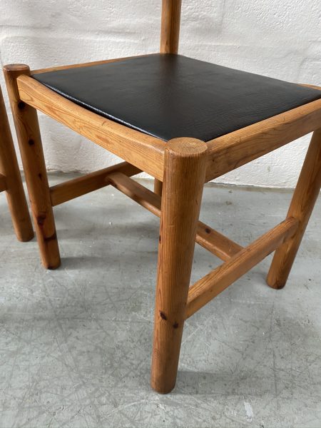 Vintage Retro Late 20th Century Habitat 6 x Pine Dining Chairs 