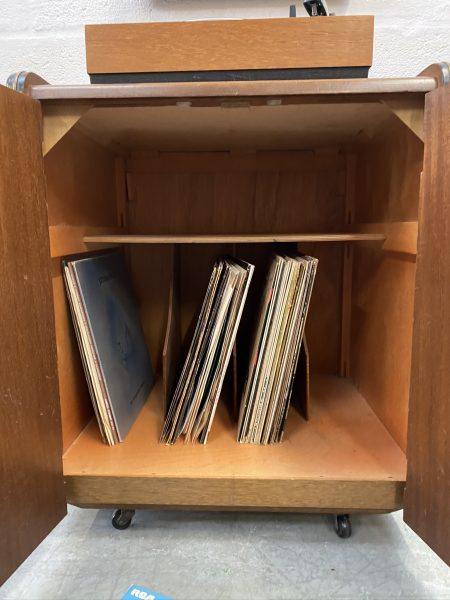 Late Art Deco 1950s Vinyl Record Cabinet
