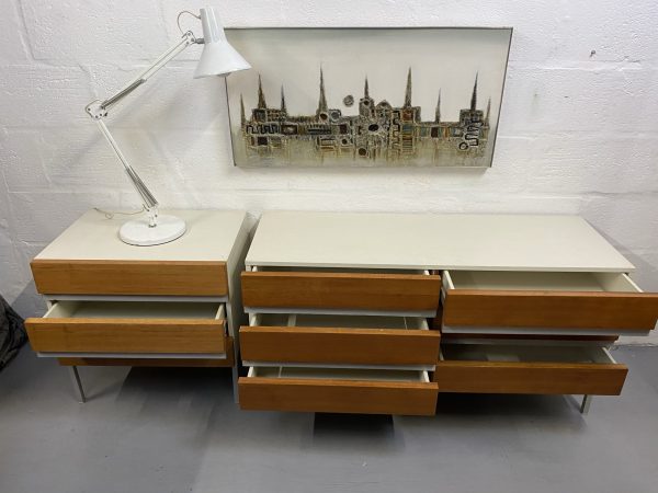 Mid Century Pair of Opus 22 Chest of Drawers by Walter Muller for Stag