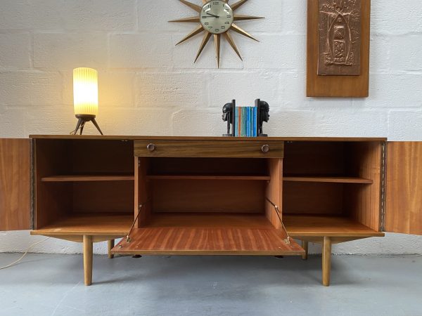 Vintage Walnut & Sycamore Sideboard by Neil Morris for Morris Furniture, Glasgow