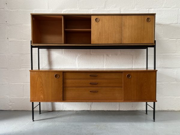 Mid Century Avalon Teak Adjustable Sideboard / Wall Unit