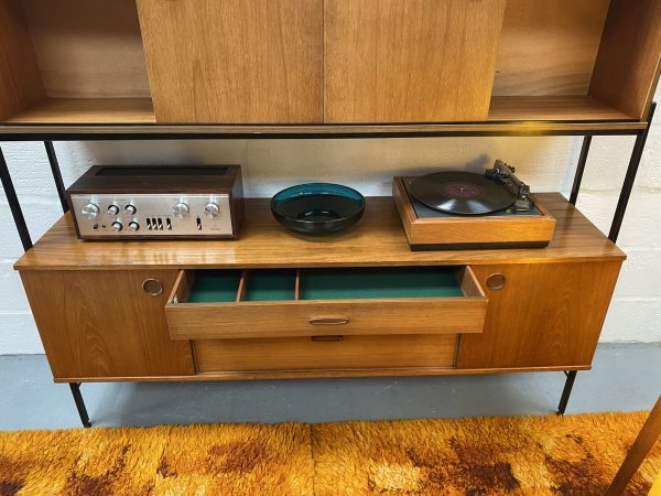 Mid Century Avalon Teak Adjustable Sideboard / Wall Unit