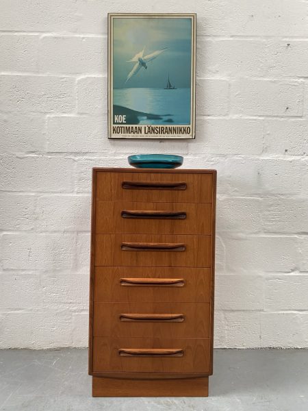 Retro / Vintage Classic G Plan 'Fresco' Tallboy / Chest of Drawers