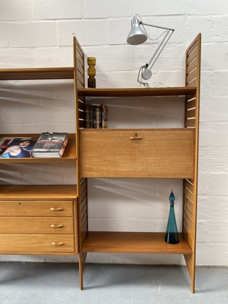 Three Bay Mid Century Staples Ladderax Shelving System