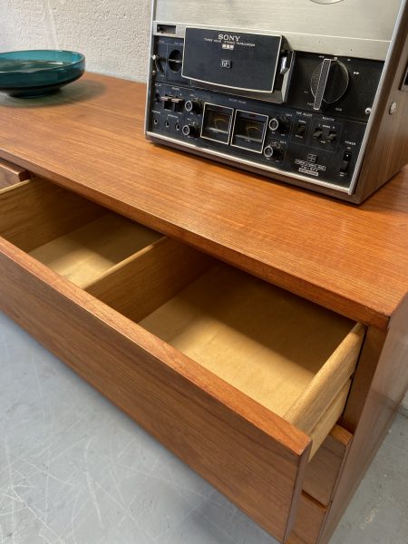 Sleek Vintage Chest of 9 Drawers